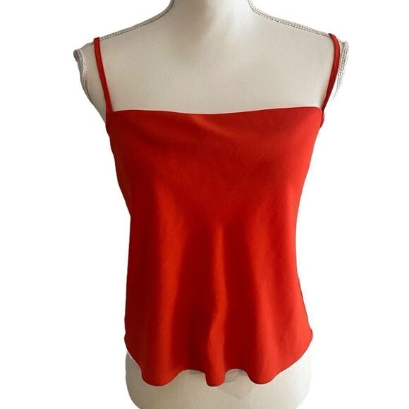 Topshop Red Cami Tank Top Size 2 - Picture 1 of 5